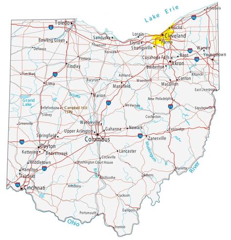 ohio state cities|Ohio Map .